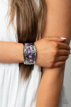 Load image into Gallery viewer, &quot;Welcome to the Badlands&quot; - Purple and Silver Bracelet
