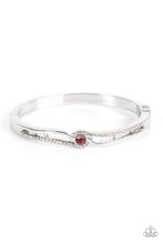 Load image into Gallery viewer, Top Shelf Shimmer - Silver with Red Accent Bracelet

