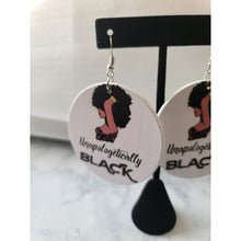 Load image into Gallery viewer, &quot;Unapologetically Black&quot; African Fashion Earrings
