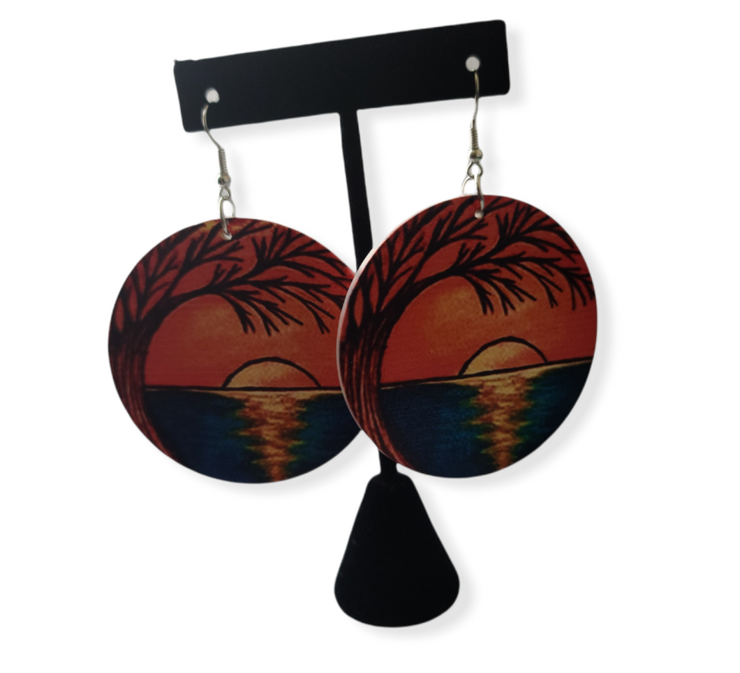 African Sunset Fashion Earrings