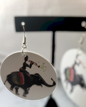 Load image into Gallery viewer, &quot;Lady on Elephant&quot; African Fashion Earrings
