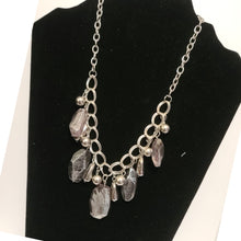 Load image into Gallery viewer, Silver and Gray Stone Necklace Set
