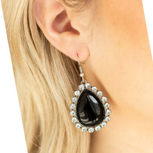 Load image into Gallery viewer, Black and Rhinestone Earrings
