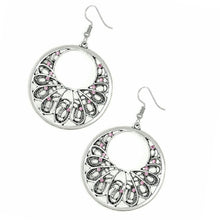 Load image into Gallery viewer, Silver Earrings with a hint of Pink
