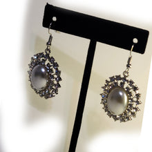 Load image into Gallery viewer, Pearl and Rhinestone Earrings
