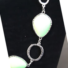 Load image into Gallery viewer, Lime Green and Silver Necklace Set
