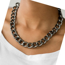 Load image into Gallery viewer, Heavyweight Blacksilver Necklace and Earring Set
