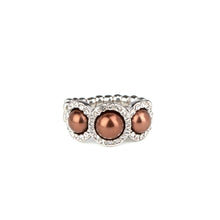Load image into Gallery viewer, Brown Pearl Necklace Set with Matching Ring
