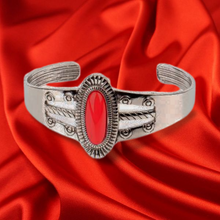 Load image into Gallery viewer, Wanderlust Red and Silver Bracelet
